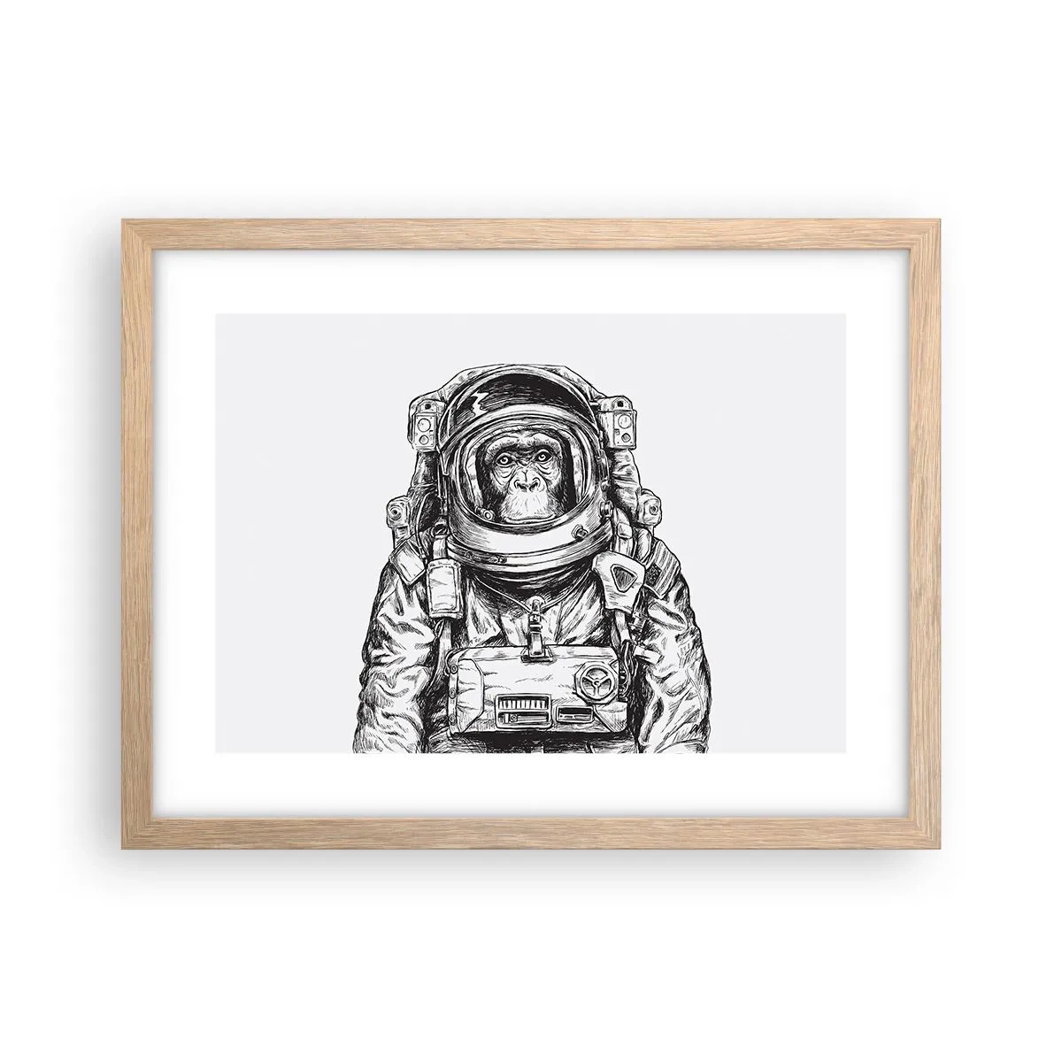 Poster in einem Rahmen aus heller Eiche - Alternative Evolution - 40x30 cm