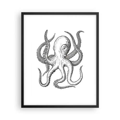 Poster in einem schwarzem Rahmen - Mit den Wellen tanzen - 40x50 cm