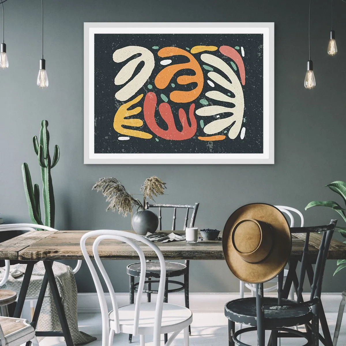 Poster in einem weißen Rahmen - Komposition – Ich erwische dich gleich - 40x30 cm