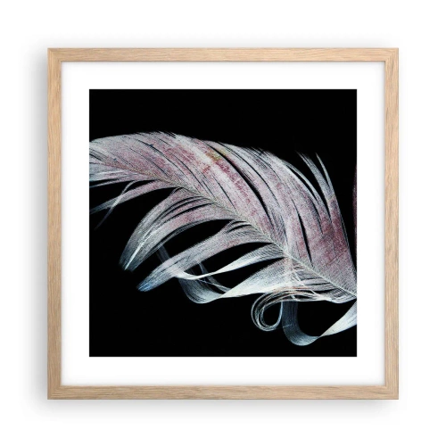 Poster in einem Rahmen aus heller Eiche - Denke an Berührung - 40x40 cm