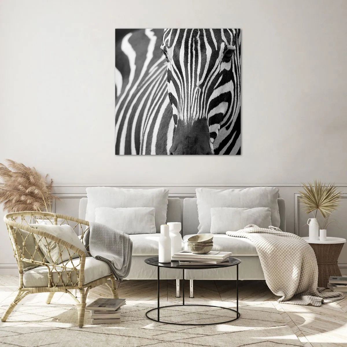 Glasbild - Bild auf glas - Die Welt ist schwarz und weiß - 30x30 cm