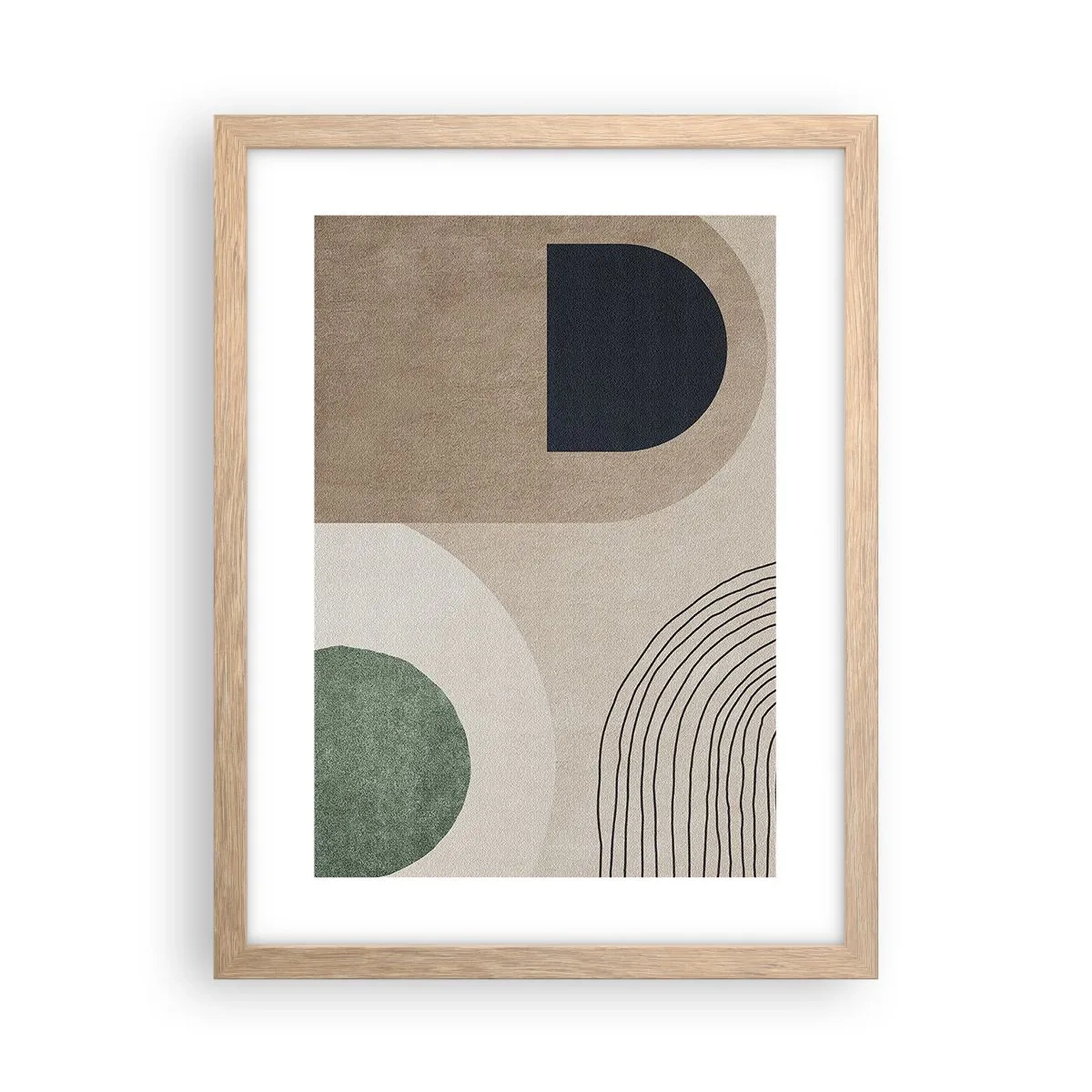 Poster in einem Rahmen aus heller Eiche - Sanftheit des Ovals - 30x40 cm