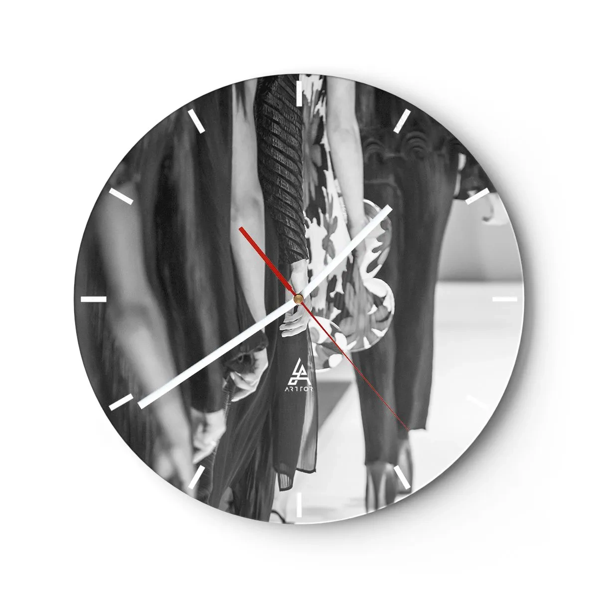 Wanduhr - Glasuhr - Eine stilvolle Parade - 30x30 cm