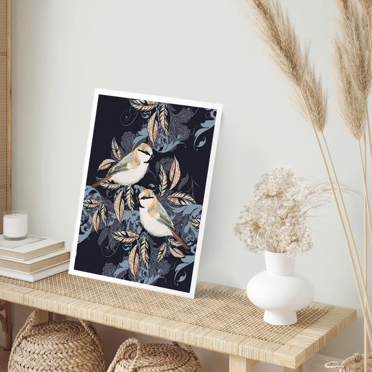 Poster - Gelb-blauer Triller - 61x91 cm