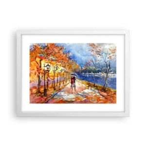 Poster in einem weißen Rahmen - Gemeinsam bis an die Grenze der Zeit - 40x30 cm