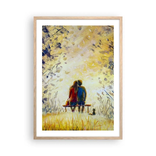 Poster in einem Rahmen aus heller Eiche - Magischer Augenblick - 50x70 cm