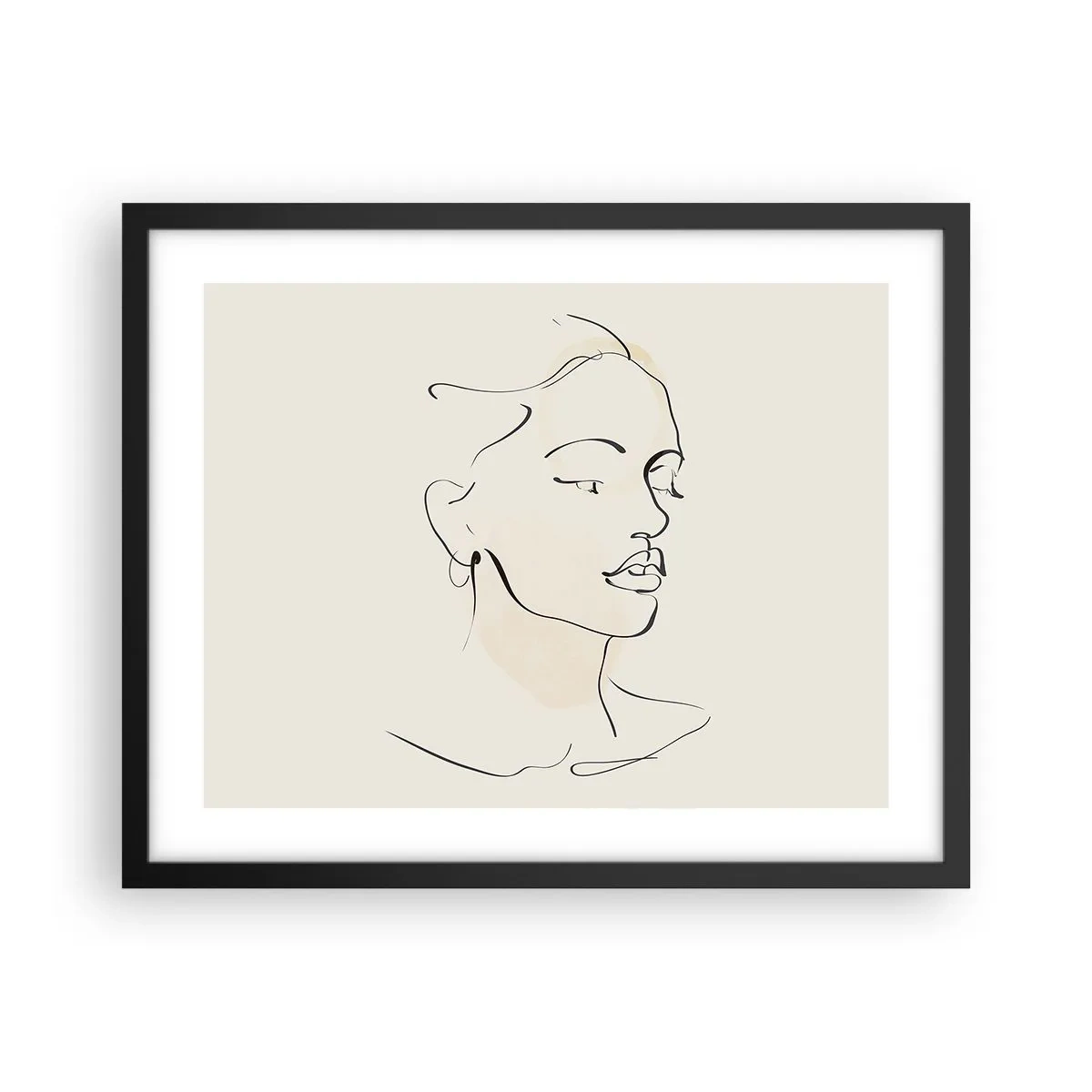 Poster in einem schwarzem Rahmen - Eine bestimmte Linie - 50x40 cm