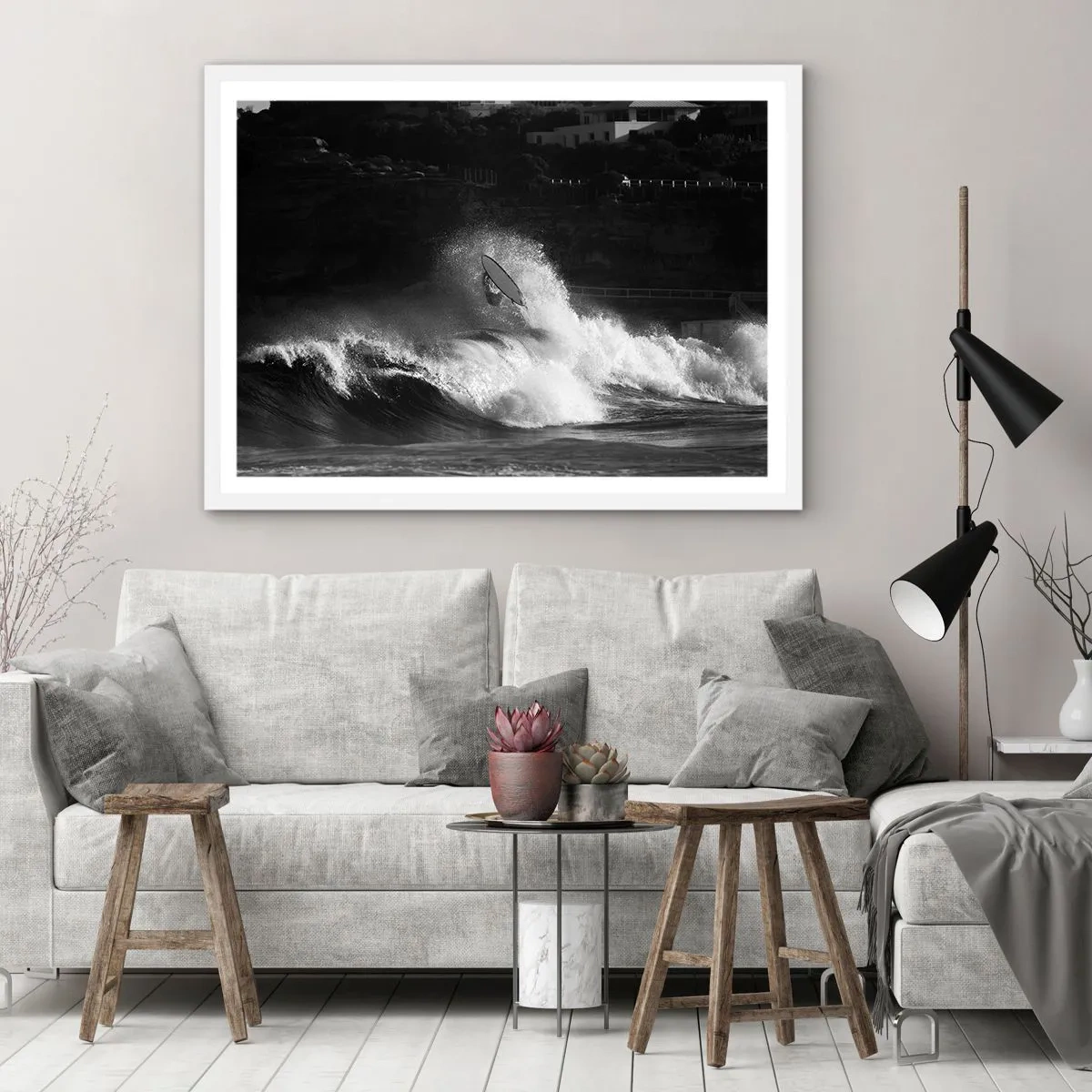 Poster in einem weißen Rahmen - Herausforderung angenommen! - 100x70 cm