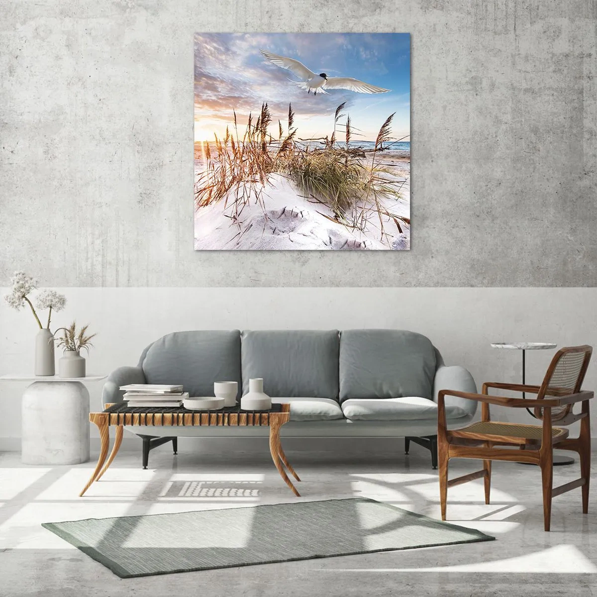 Glasbild - Bild auf glas - Wind vom Meer - 40x40 cm