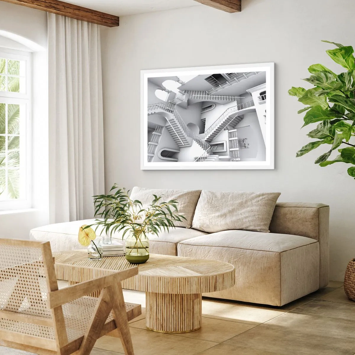 Poster in einem weißen Rahmen - Die Paradoxien des Weltraums - 100x70 cm