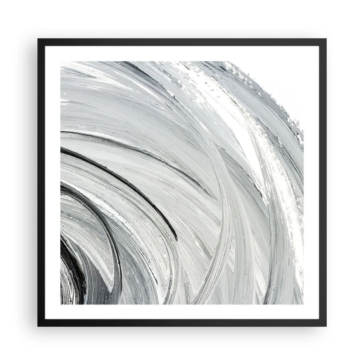 Poster in einem schwarzem Rahmen - Orbitale Komposition - 60x60 cm