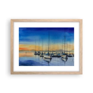Poster in einem Rahmen aus heller Eiche - Ende eines guten Tages - 40x30 cm