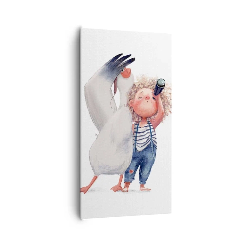 Bild auf Leinwand - Leinwandbild - Toller Reiseplan - 65x120 cm