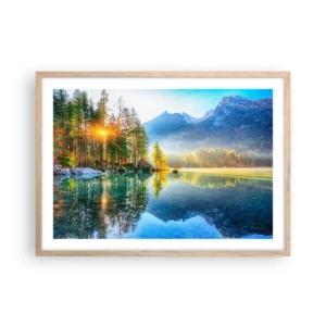 Poster in einem Rahmen aus heller Eiche - Majestät und Süße - 70x50 cm