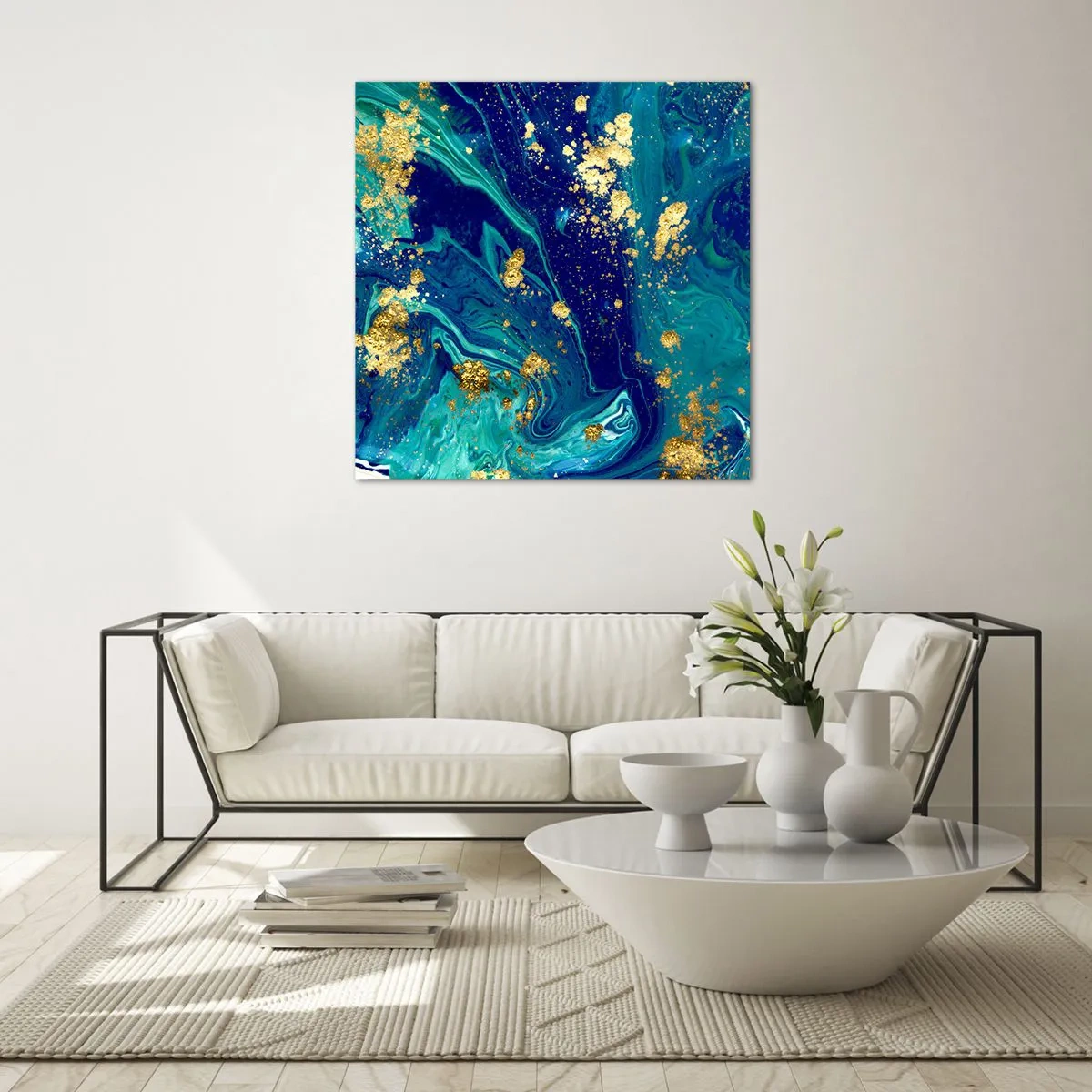 Glasbild - Bild auf glas - Die Blütenblätter der Sonne - 50x50 cm