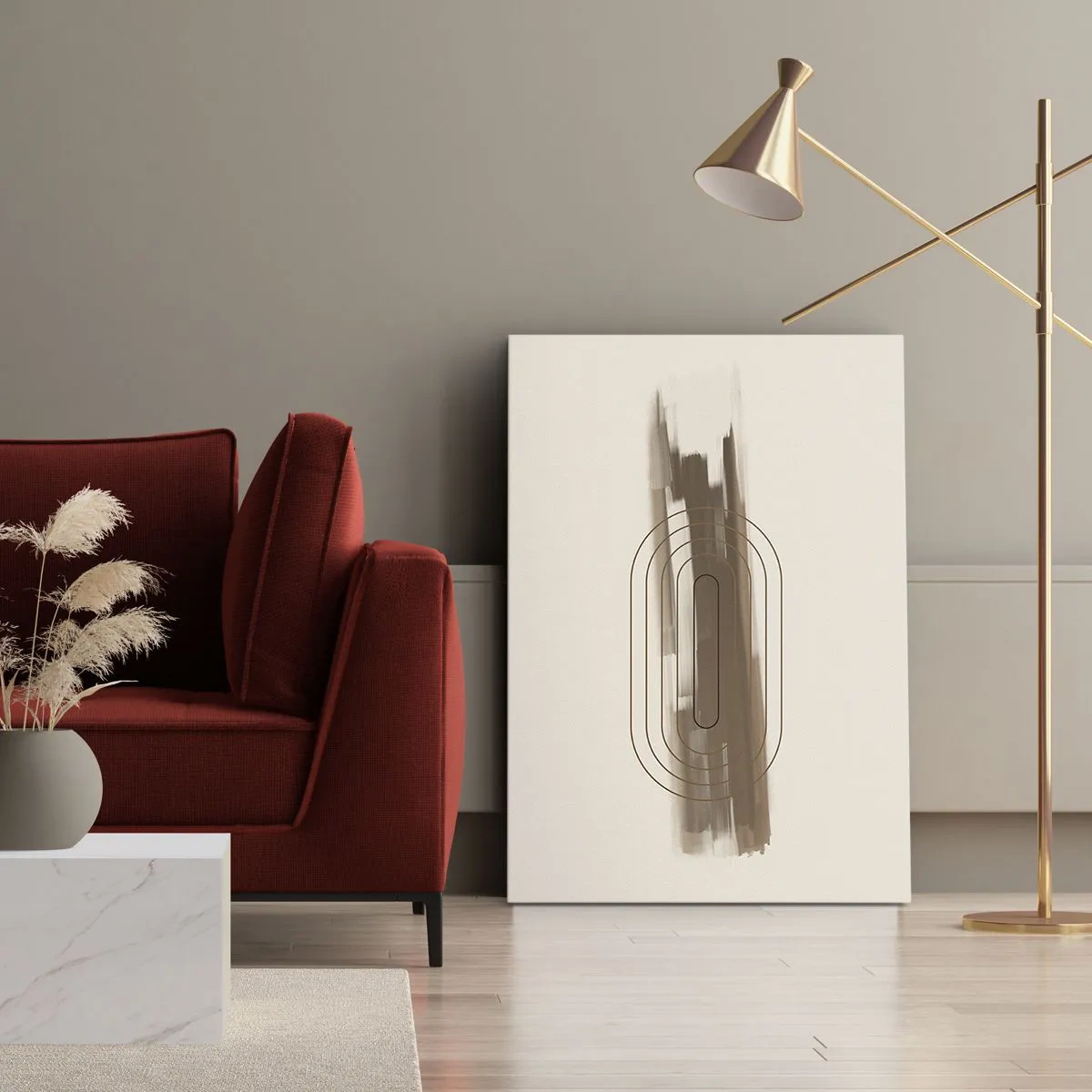 Bild auf Leinwand - Leinwandbild - Ein Hauch von Grau - 65x120 cm