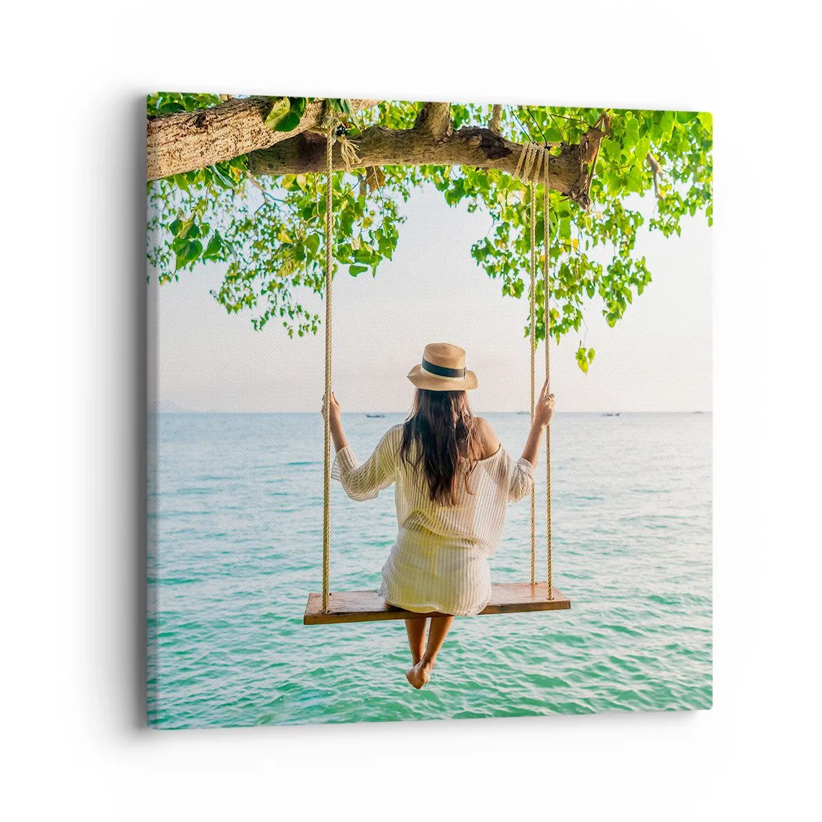 Bild auf Leinwand - Leinwandbild - Das Leben ist wunderschön - 40x40 cm