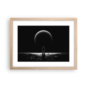 Poster in einem Rahmen aus heller Eiche - Angesicht zu Angesicht - 40x30 cm