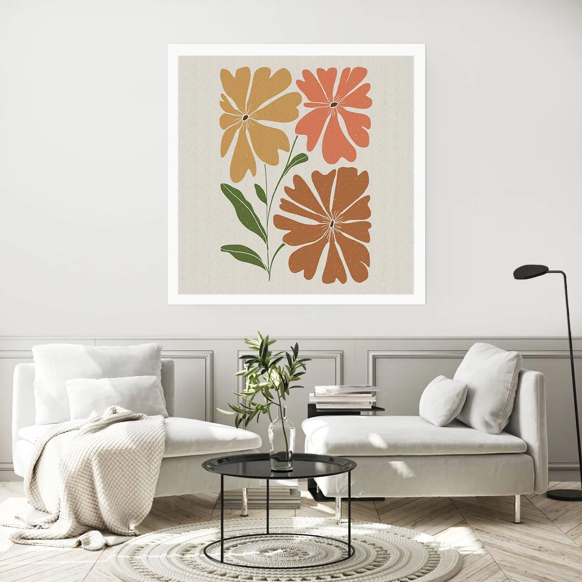 Poster - Natur und Geometrie - 60x60 cm
