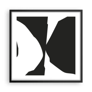 Poster in einem schwarzem Rahmen - Positiv negativ - 50x50 cm