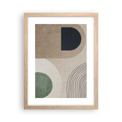 Poster in einem Rahmen aus heller Eiche - Sanftheit des Ovals - 30x40 cm