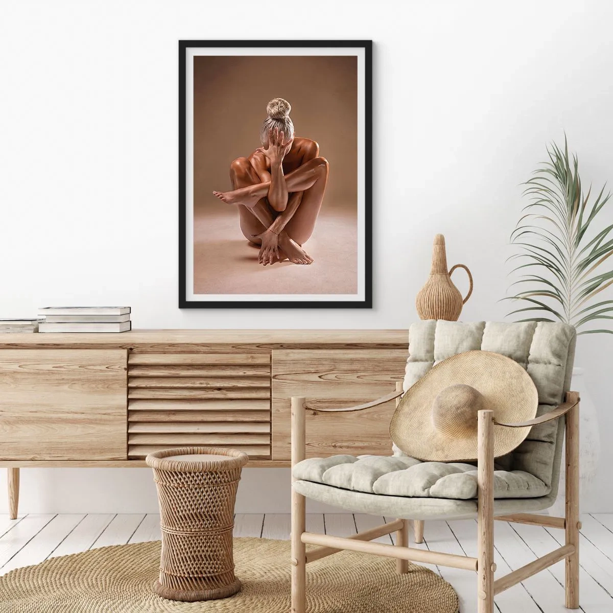 Poster in einem schwarzem Rahmen - Die Einheit von Körper und Geist - 40x50 cm