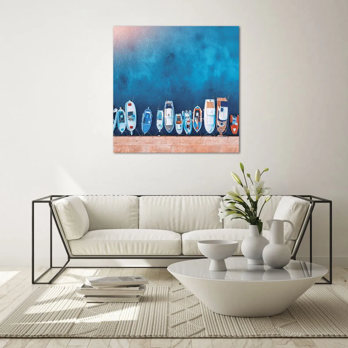 Glasbild - Bild auf glas - In einer Reihe - 70x70 cm