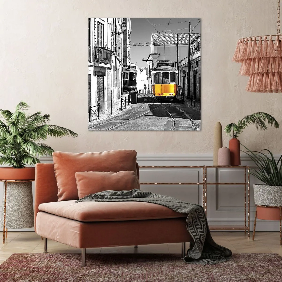 Bild auf Leinwand - Leinwandbild - Der Geist von Lissabon - 70x70 cm