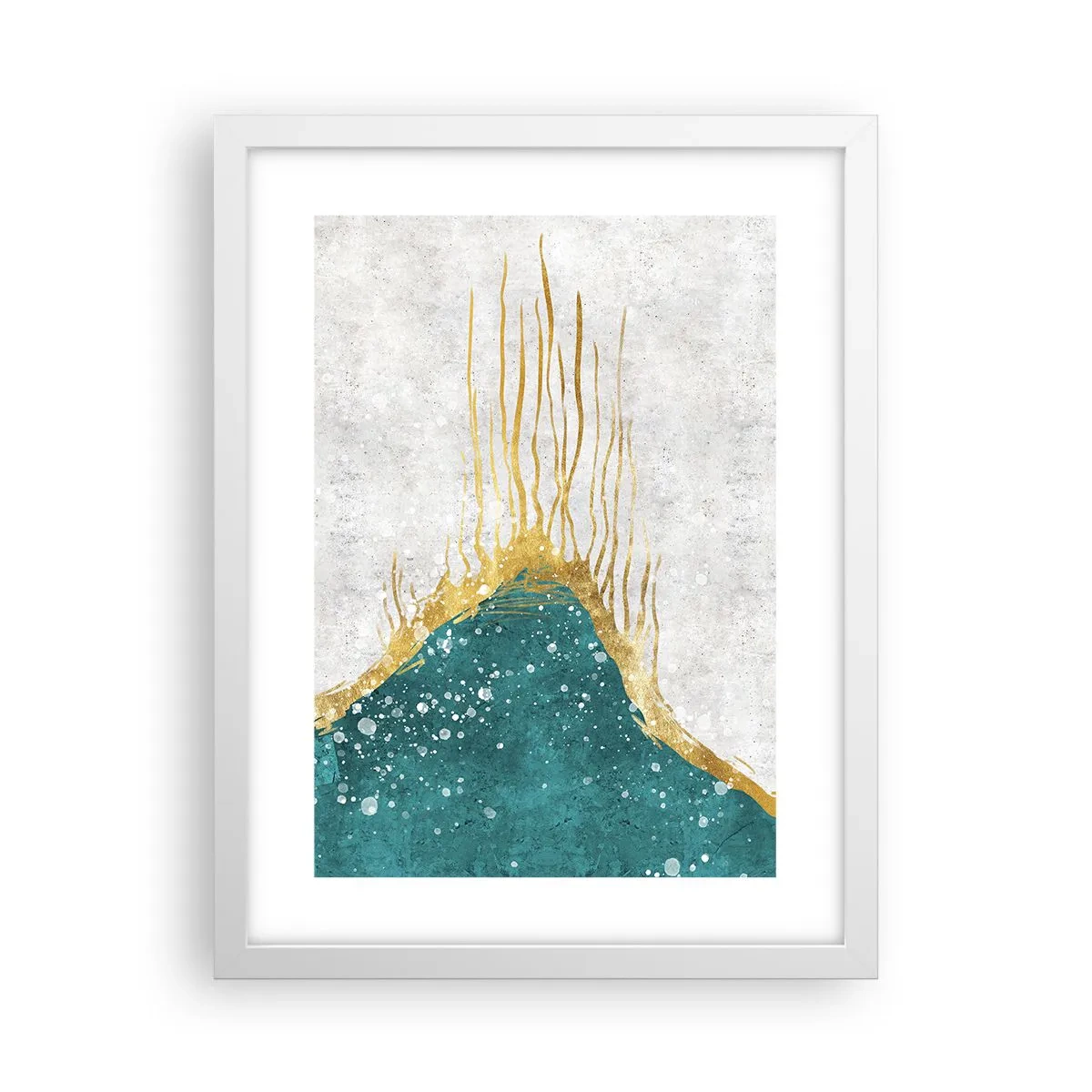 Poster in einem weißen Rahmen - Goldene Flut - 30x40 cm