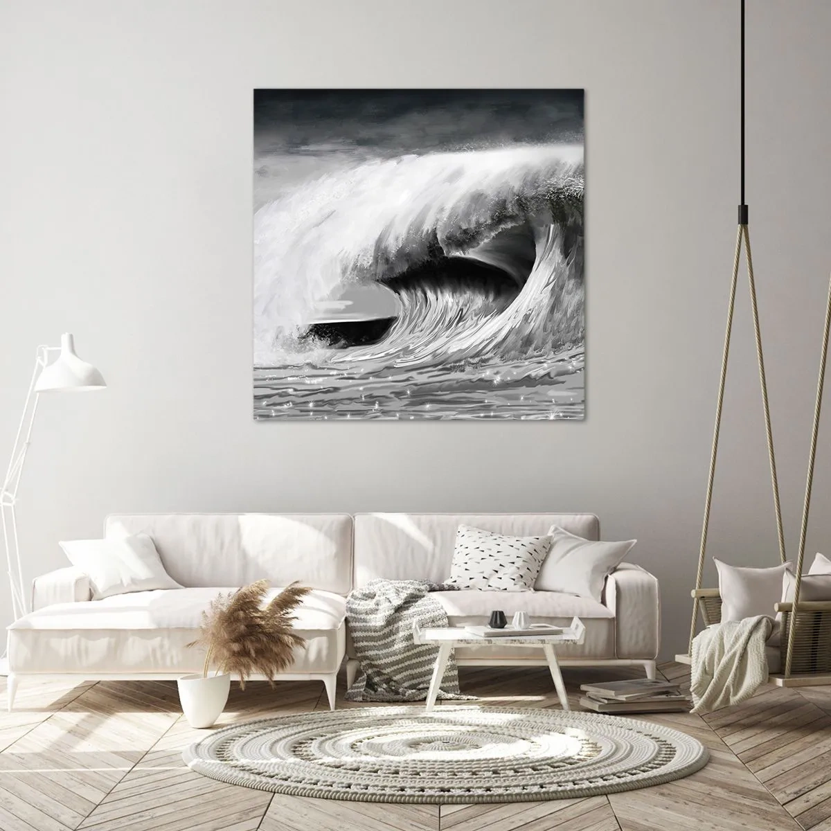 Bild auf Leinwand - Leinwandbild - Wut des Ozeans - 30x30 cm