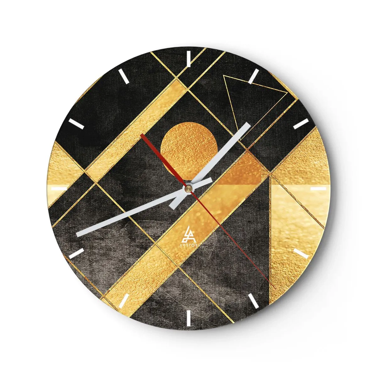 Wanduhr - Glasuhr - Die Sonne der Wüste - 40x40 cm