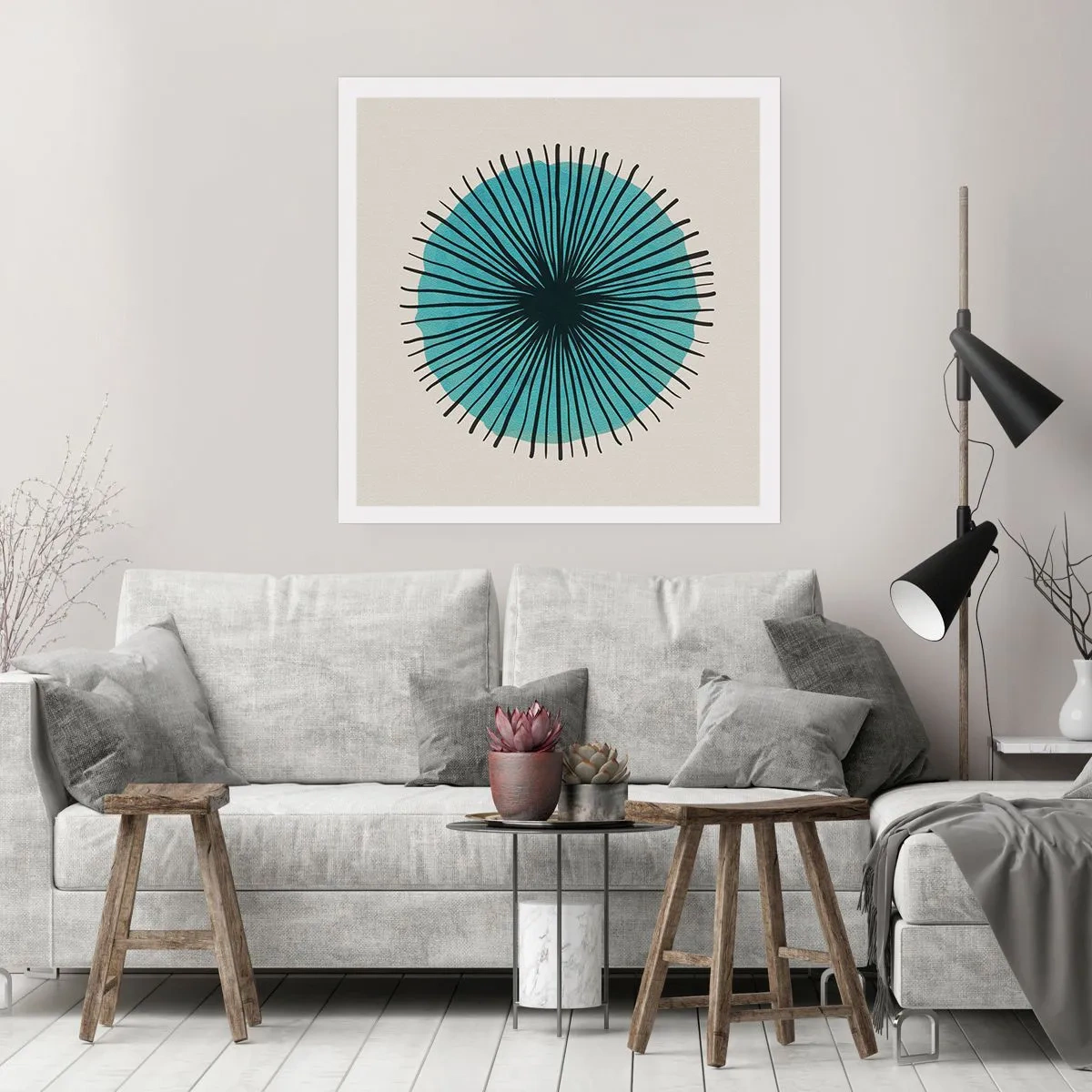 Poster - Strahlend im Blau - 40x40 cm