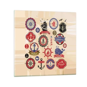 Glasbild - Bild auf glas - Segelbruderschaft - 70x70 cm