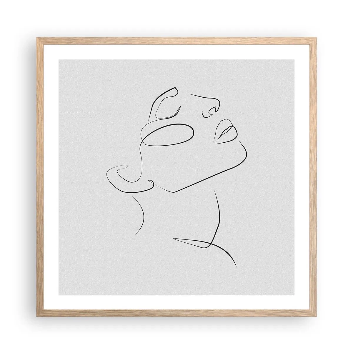 Poster in einem Rahmen aus heller Eiche - Die Drehungen und Wendungen der Träume - 60x60 cm