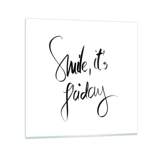 Glasbild - Bild auf glas - Echte Freude - 60x60 cm