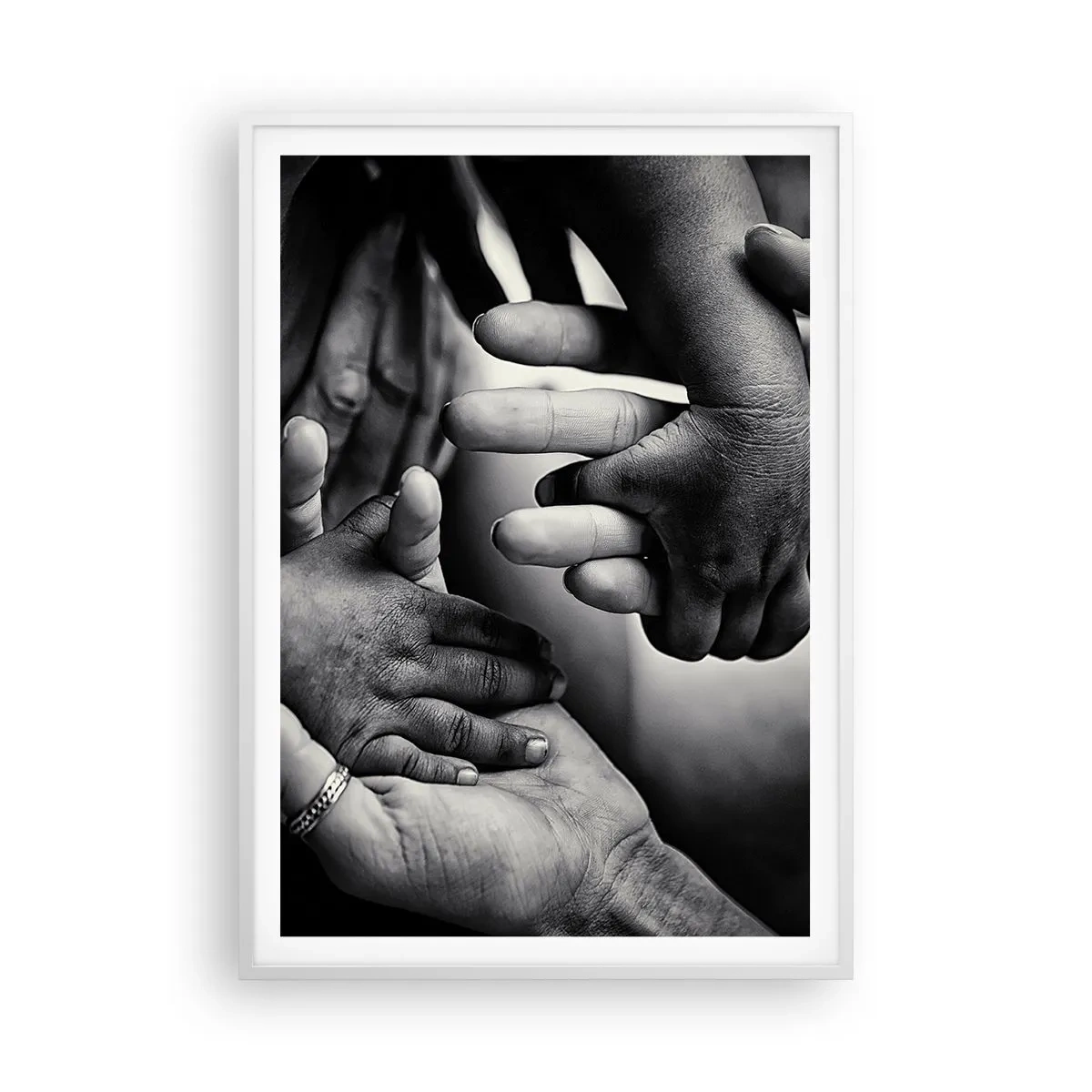 Poster in einem weißen Rahmen - Mensch sein - 70x100 cm