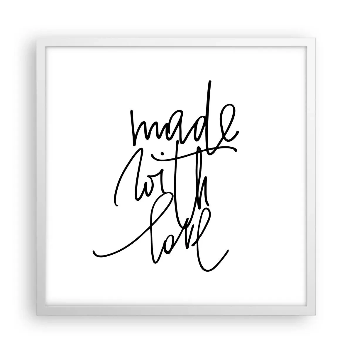 Poster in einem weißen Rahmen - Die beste Marke - 50x50 cm