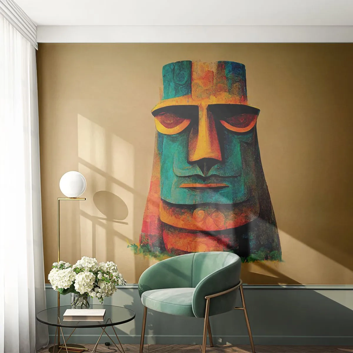 Fototapete Premium Sand - Statuenhaft und sympathisch - Statue, Skulptur, Stück - 100x70 cm