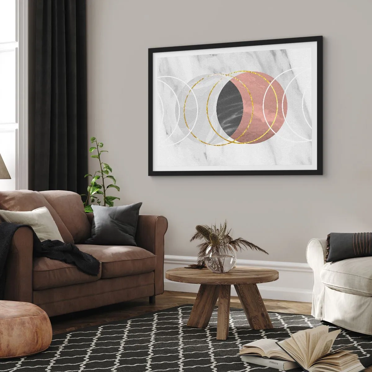 Poster in einem schwarzem Rahmen - Musik der Sphären - 91x61 cm