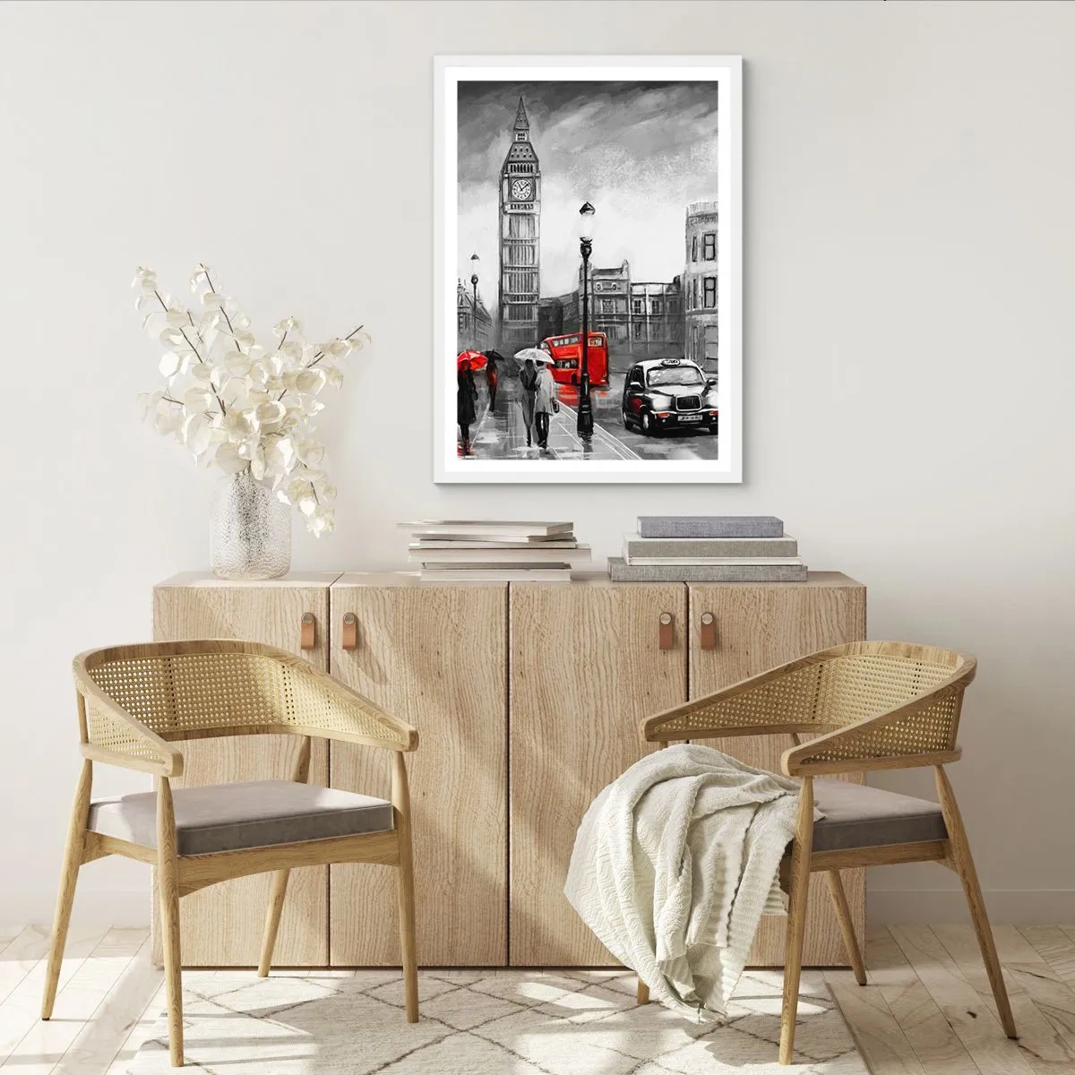 Poster in einem weißen Rahmen - Gar keine graue Stadt - 70x100 cm