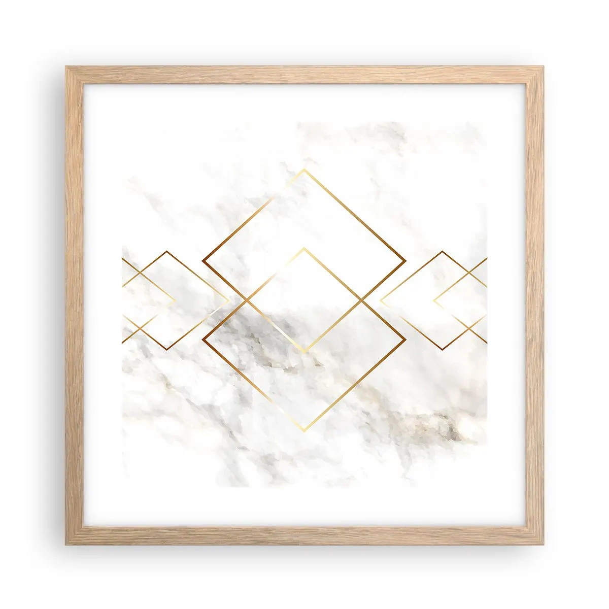 Poster in einem Rahmen aus heller Eiche - Ein Blick in die Unendlichkeit - 40x40 cm