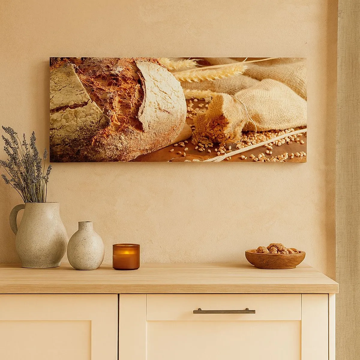 Bild auf Leinwand - Leinwandbild - Appetitanregend, duftend, knackig - 100x40 cm