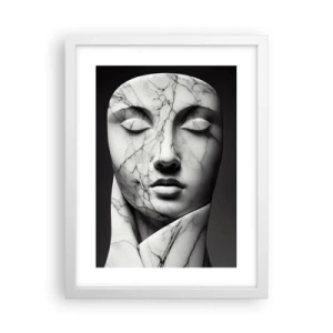 Poster in einem weißen Rahmen - Marmorformen - 30x40 cm