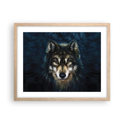 Poster in einem Rahmen aus heller Eiche - Alpha? Und Omega - 50x40 cm