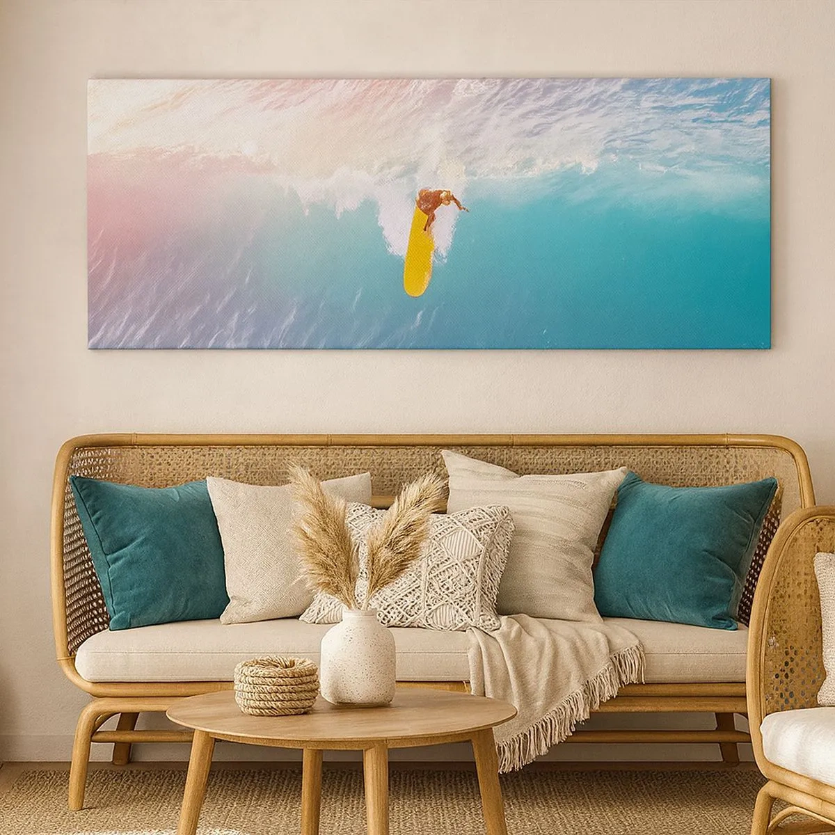 Bild auf Leinwand - Leinwandbild - Der Ozeanreiter - 100x40 cm