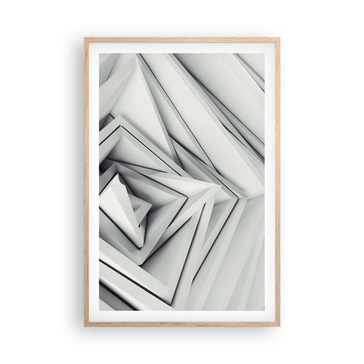 Poster in einem Rahmen aus heller Eiche - Spitzwinklige Knospen - 61x91 cm