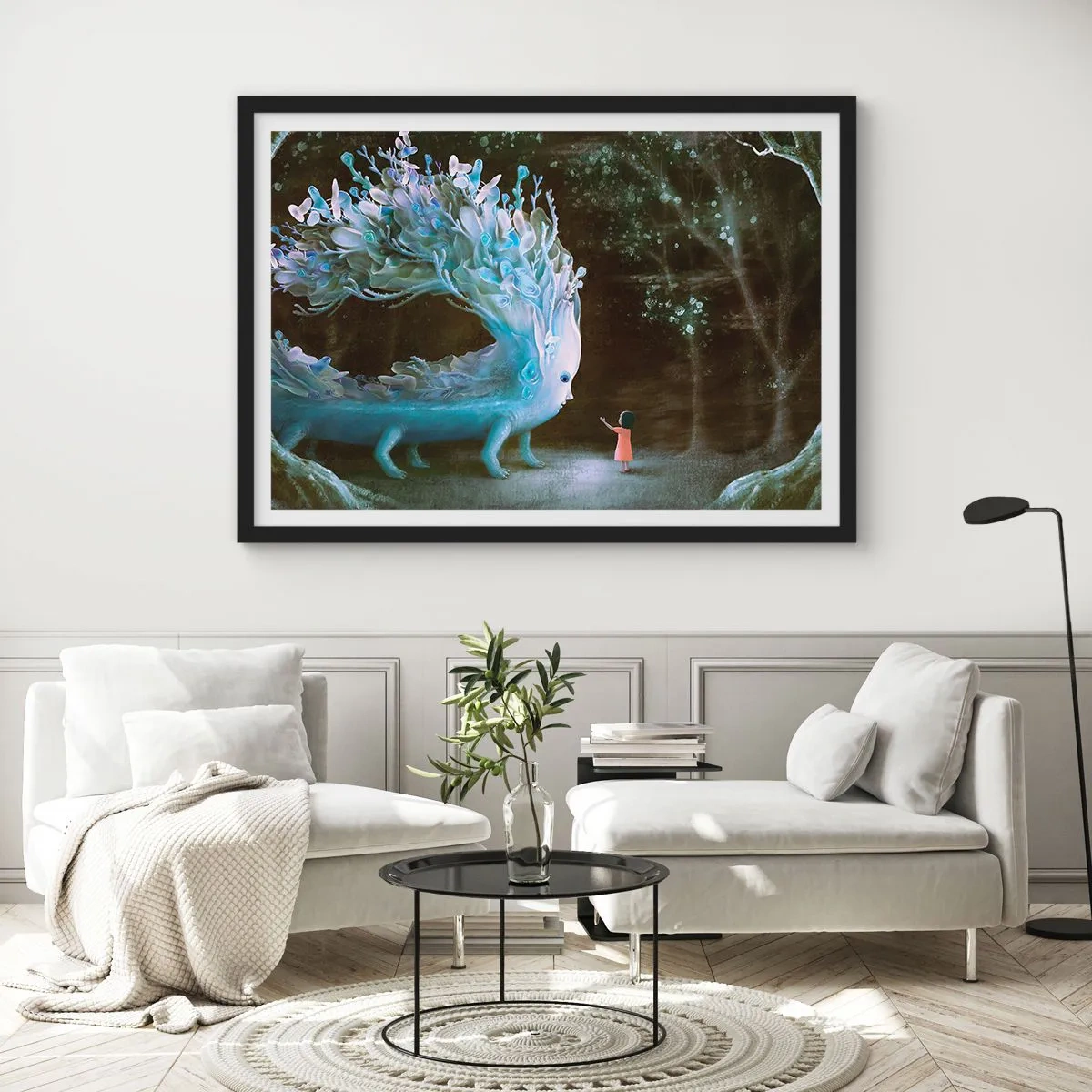 Poster in einem schwarzem Rahmen - Fantastisches Treffen - 40x30 cm