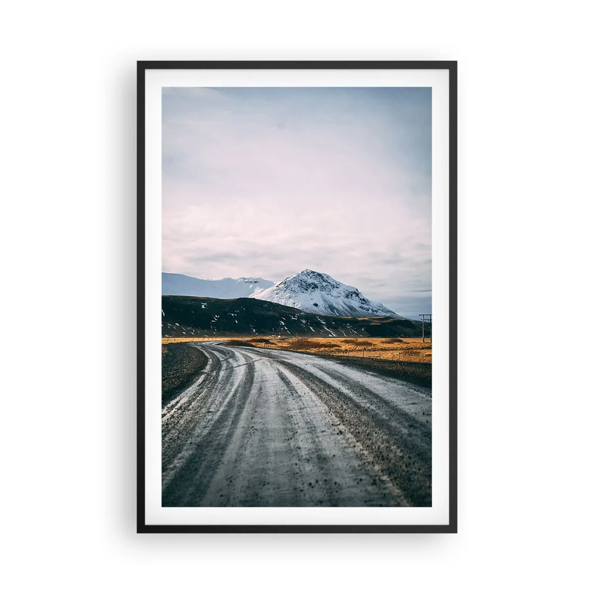 Poster in einem schwarzem Rahmen - Im isländischen Flair - 61x91 cm