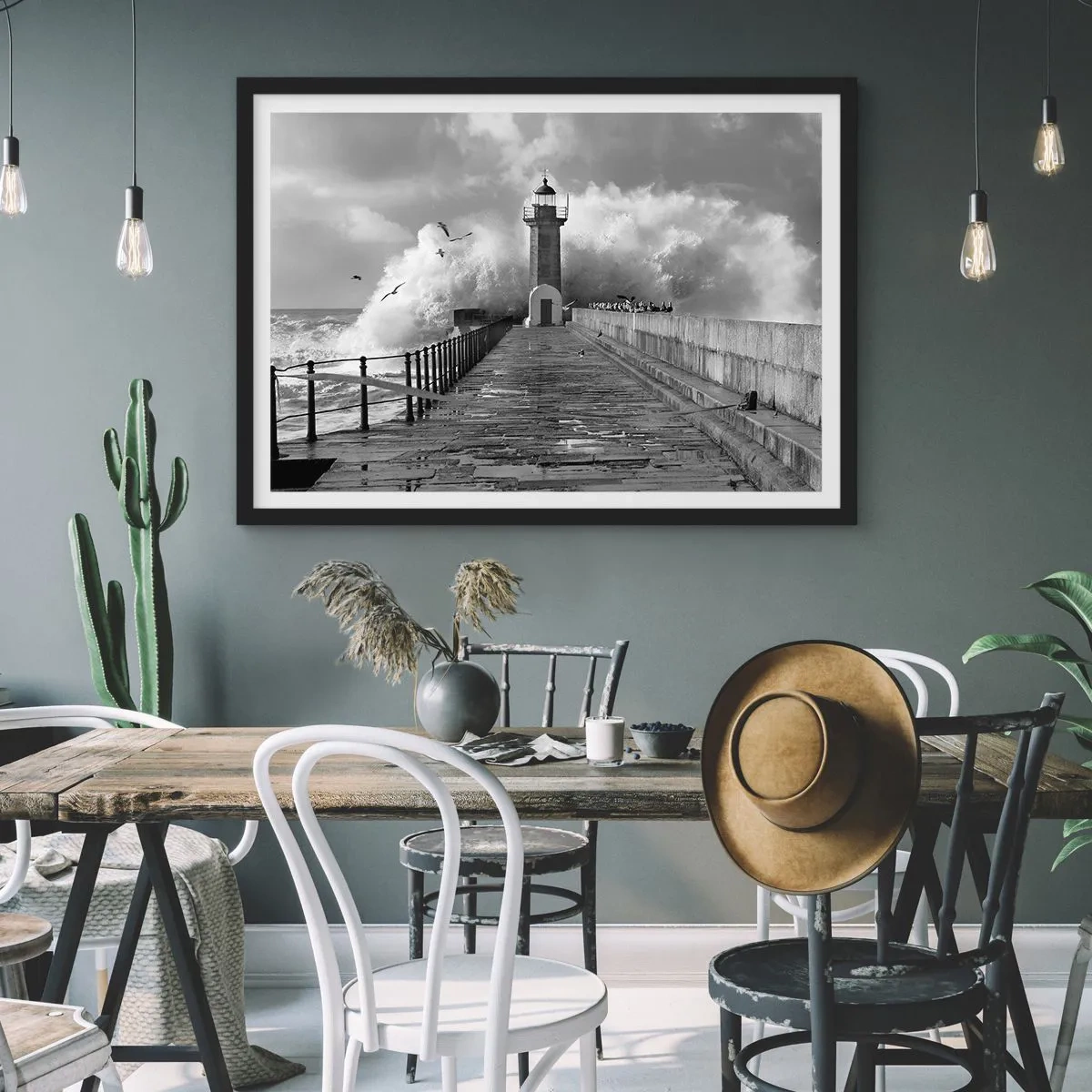 Poster in einem schwarzem Rahmen - Furchtlos - 50x40 cm