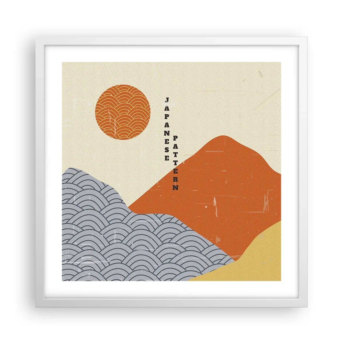 Poster in einem weißen Rahmen - Im japanischen Geist - 50x50 cm